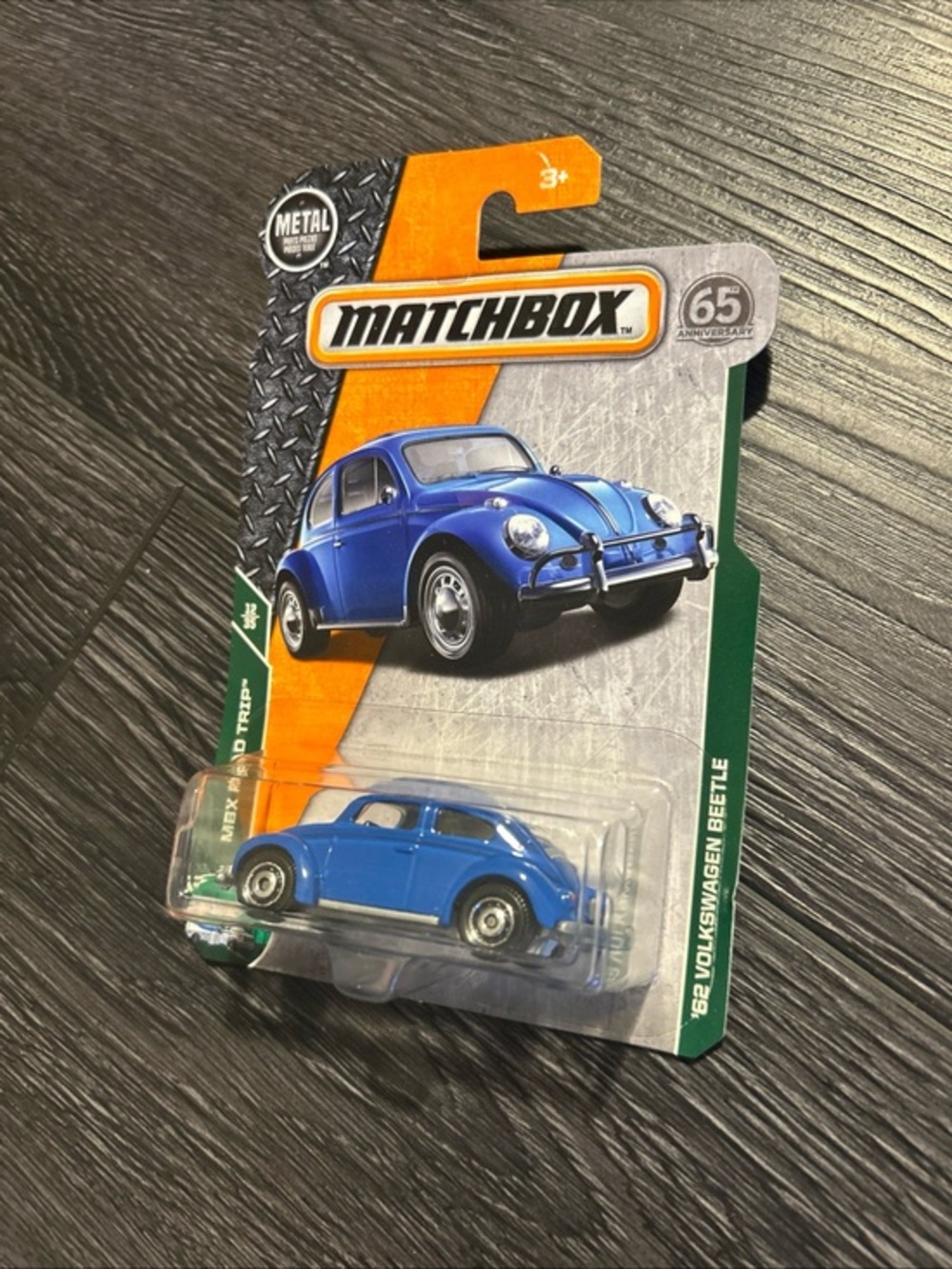 Matchbox '62 Volkswagen Beetle MBX Road Trip 65th Anniversary Blue